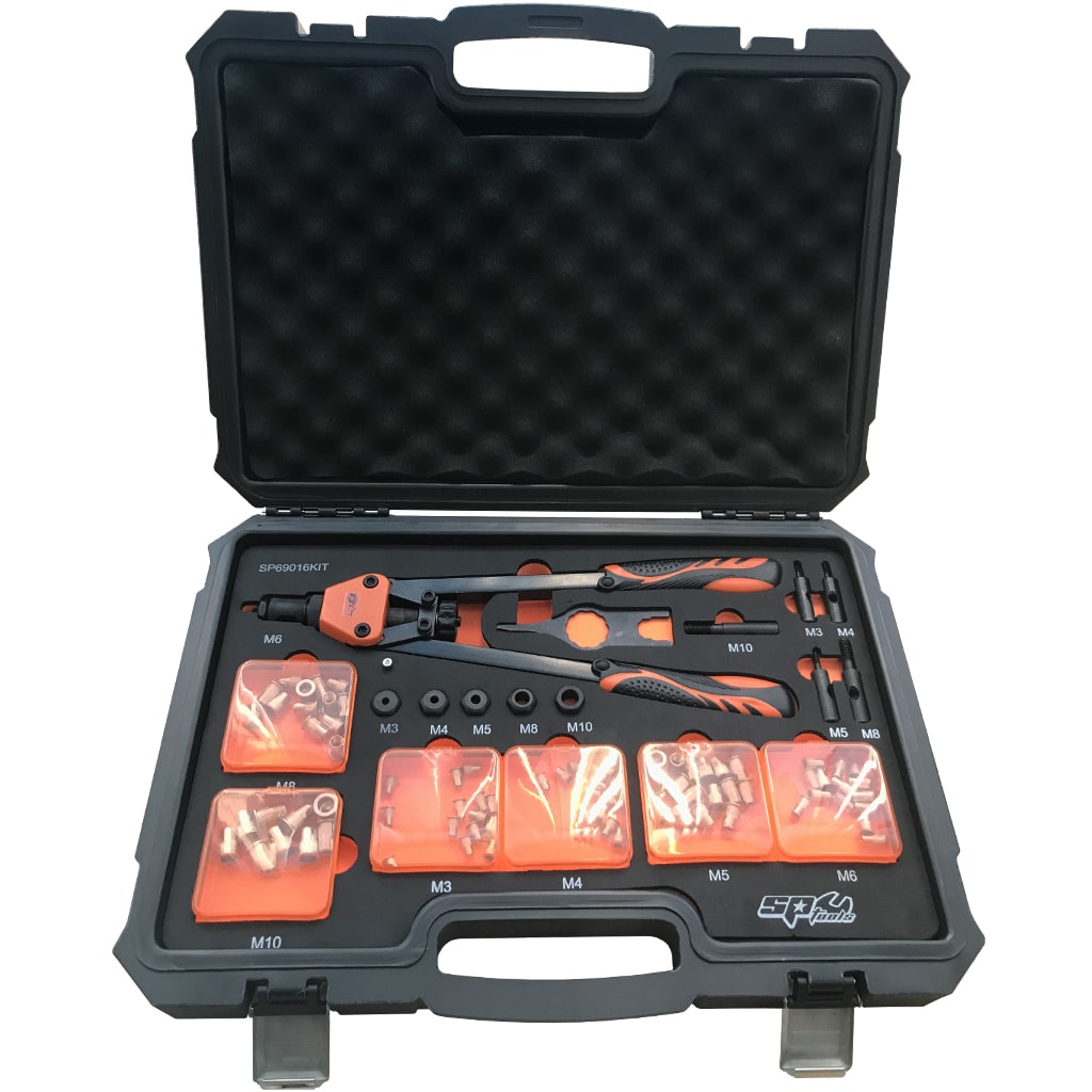 74PC NUT RIVETER SET - LEVER TYPE