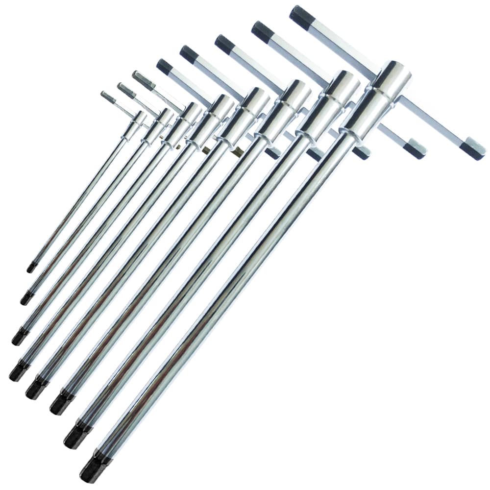 8PC METRIC SLIDING T-HANDLE HEX KEY SET
