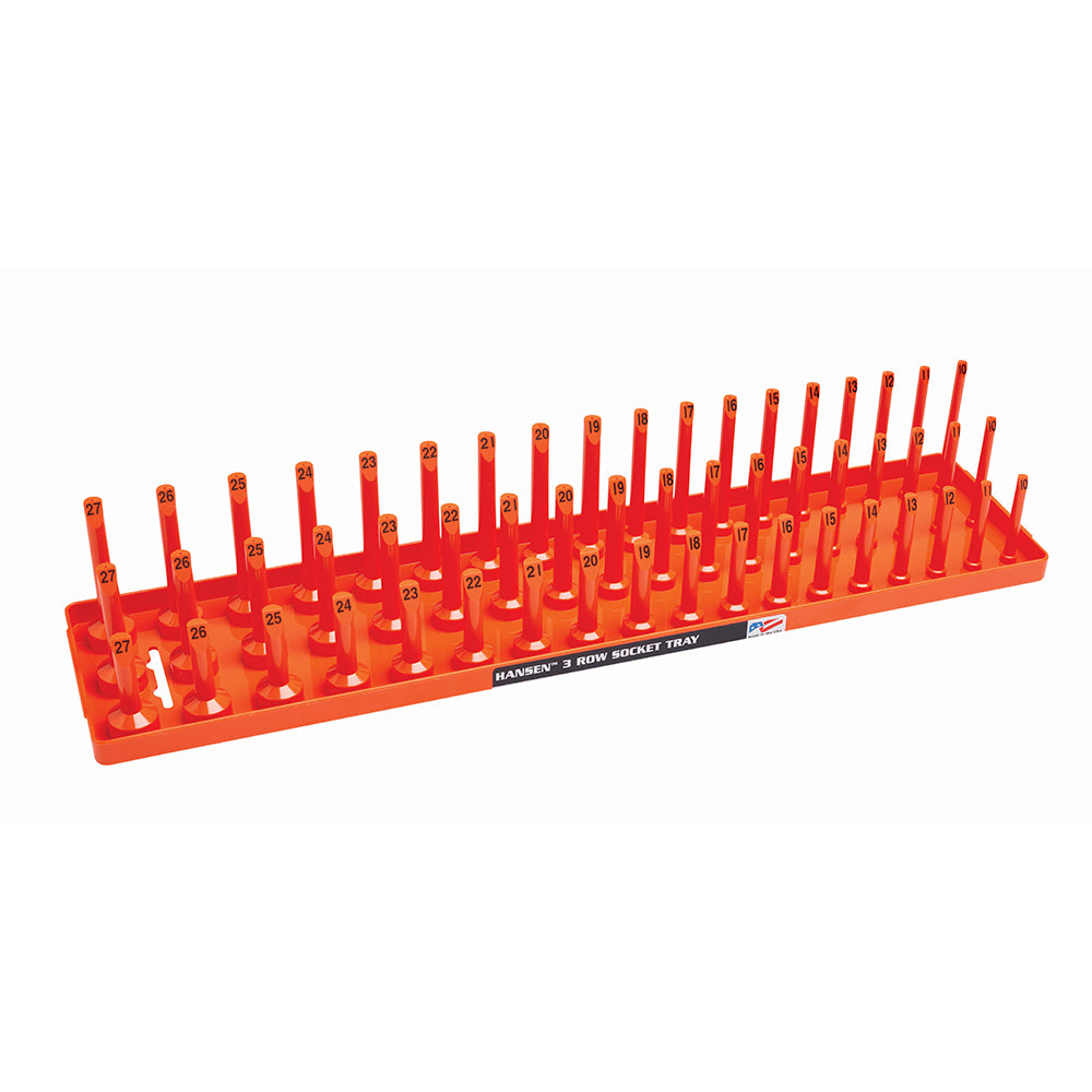 1/2&quot; Dr. Metric Regular, Semi-Deep, Deep Socket Holder - Orange