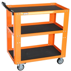 3 SHELF PROFESSIONAL TOOL CART - ORANGE