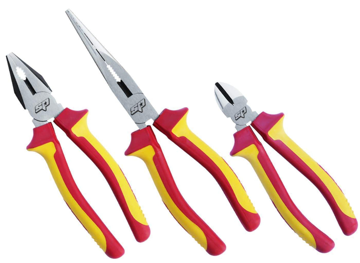 3PC VDE INSULATED PLIER/CUTTER SET
