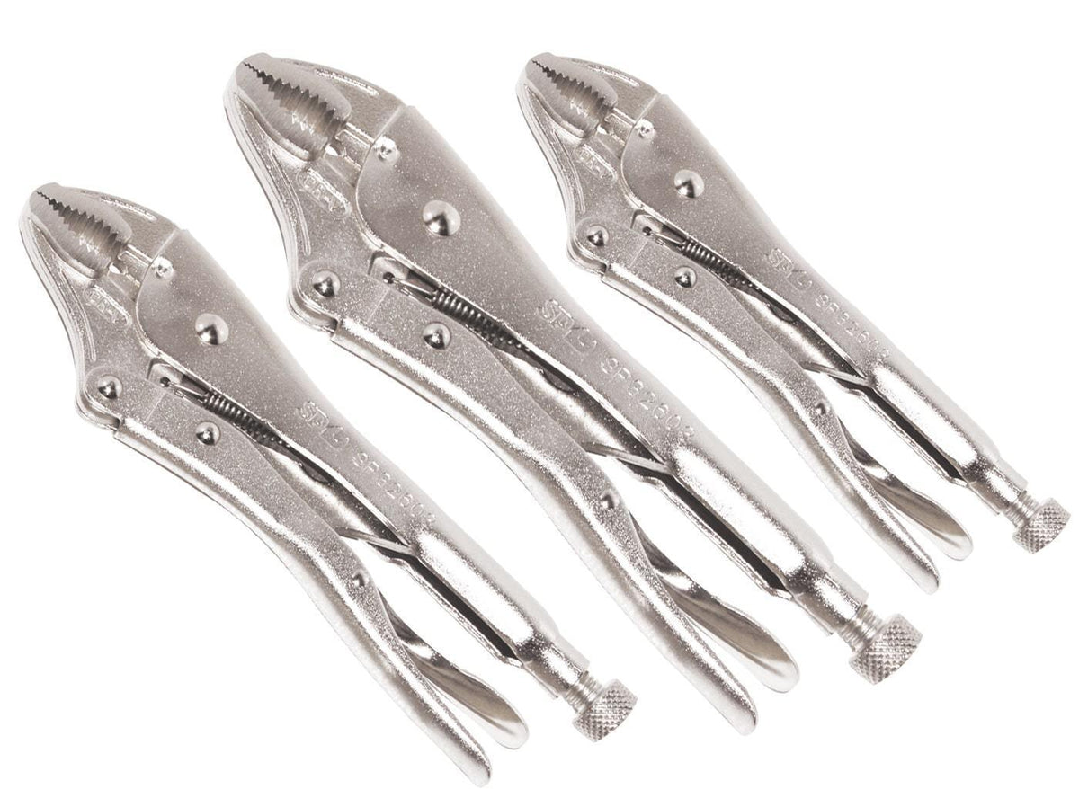 Locking Plier Set - Curved Jaw - 3pc