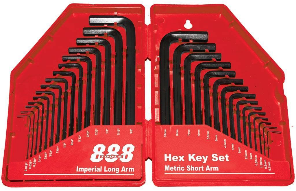 30PC METRIC/SAE L-SHAPED HEX KEY SET w/ CARRYING CASE