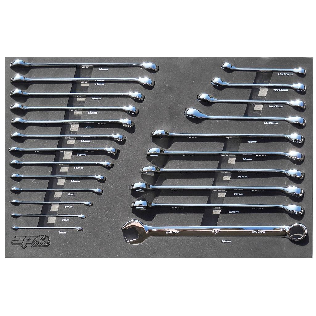 23PC METRIC COMBINATION + FLARE NUT WRENCH SET W/EVA FOAM