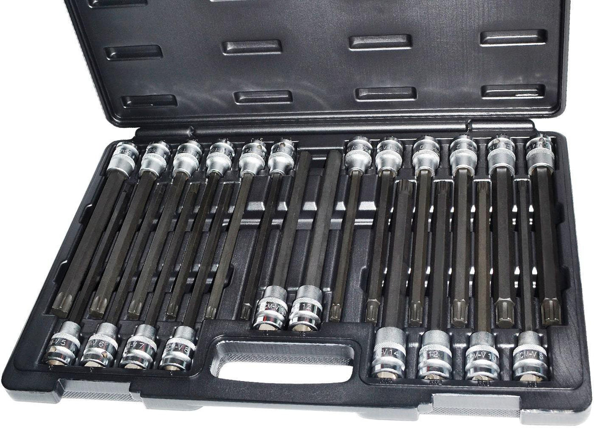 22PC 1/2&quot; DRIVE PROFESSIONAL INSERT SOCKET BIT SET