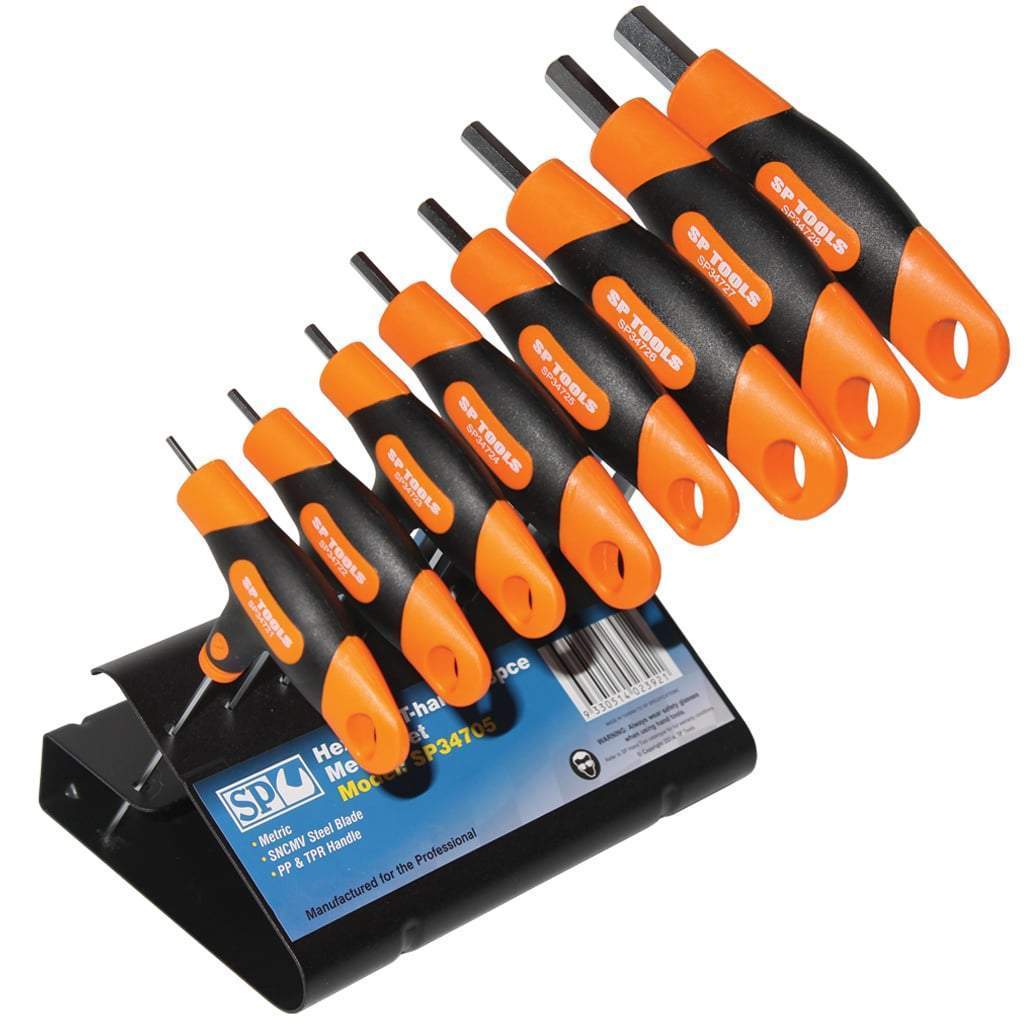 8PC METRIC HEX KEY T-HANDLE SET w/ EVA FOAM