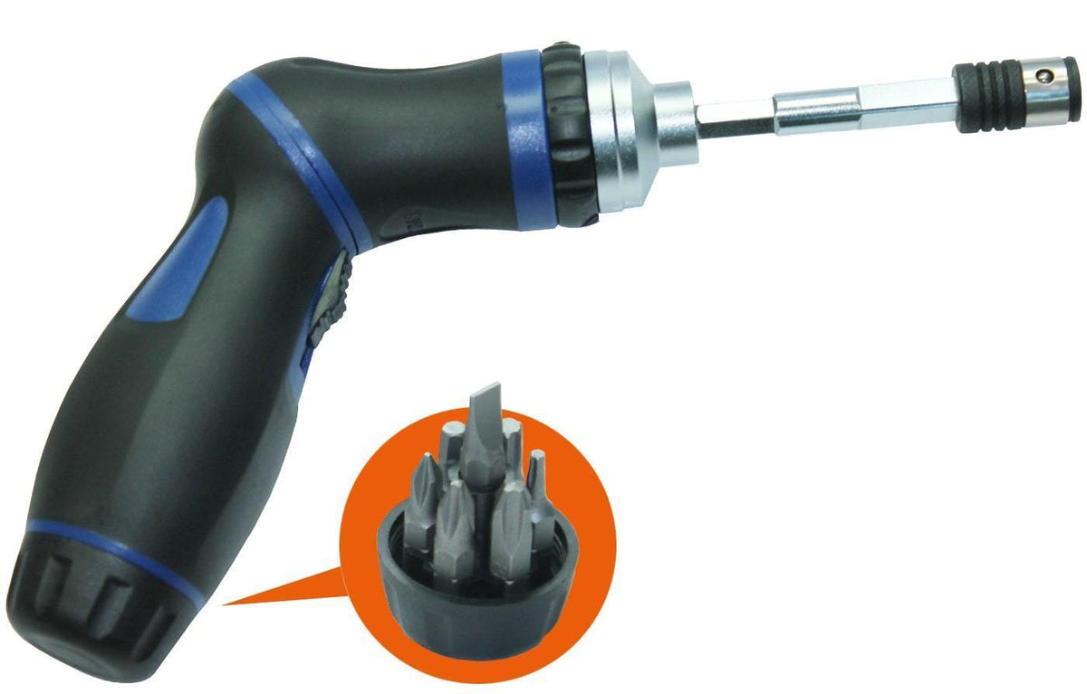 9PC 1/4&quot; DRIVE ROTATABLE RATCHETING BIT SET DRIVER