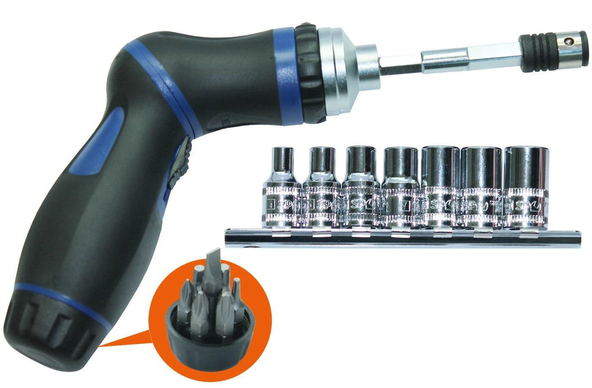 16PC 1/4&quot; DRIVE ROTATABLE RATCHETING BIT SET DRIVER