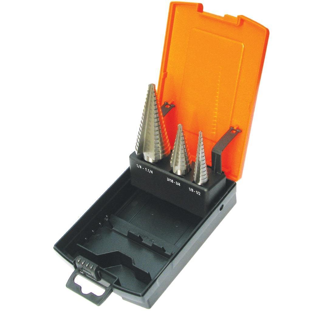 3PC SAE STEP DRILL BIT SET