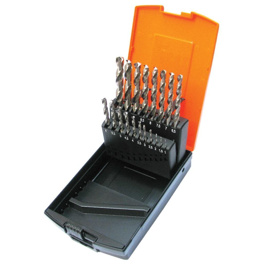 19PC METRIC HIGH SPEED DRILL BIT SET (1-10MM)
