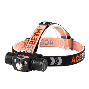 H30 Headlamp - 4000 LUMENS (1 x Cool White 6500K +Two Auxiliary Red + UV (Nichia 276A 365nm))