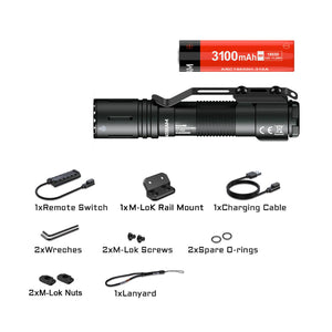 P15 Tactical Light w/ Mount - 1700 LUMENS - 330M Throw