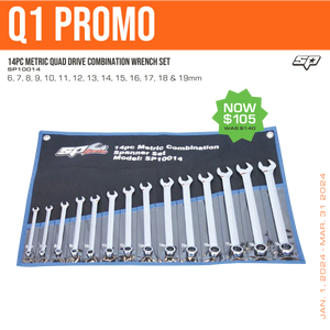 14PC METRIC QUAD DRIVE° COMBINATION WRENCH SET