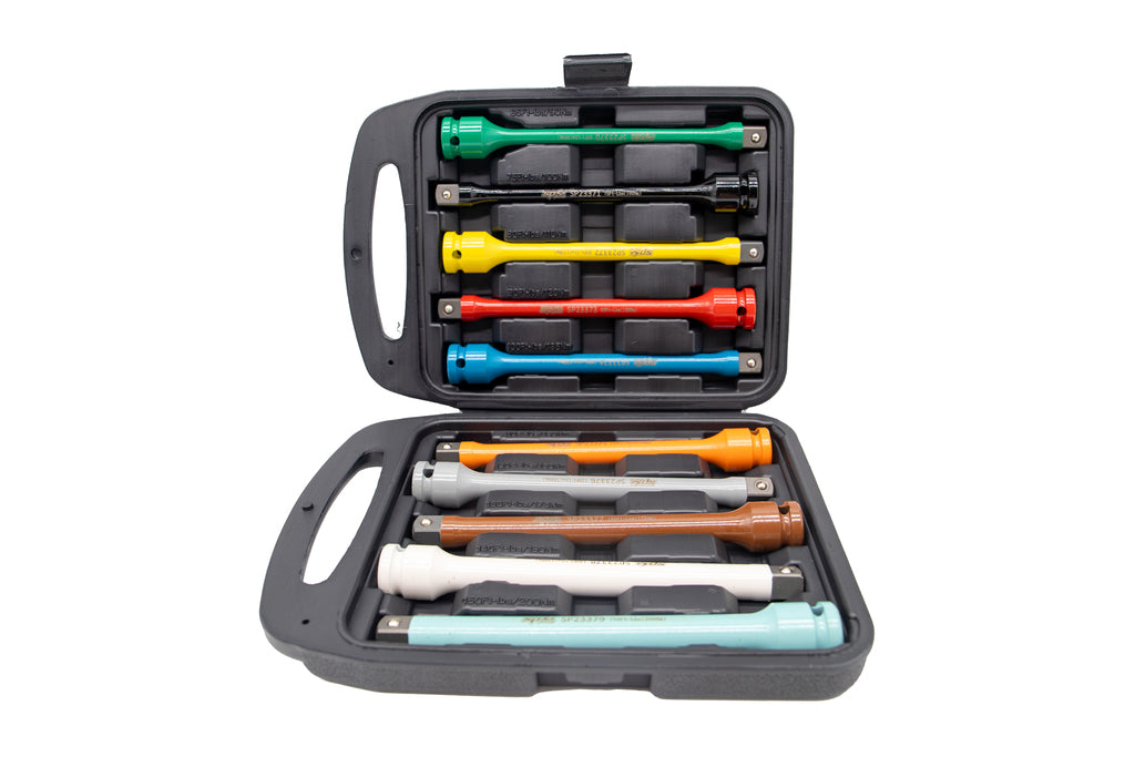 10PC 1/2&quot; DRIVE TORQUE LIMITING EXTENSION SET