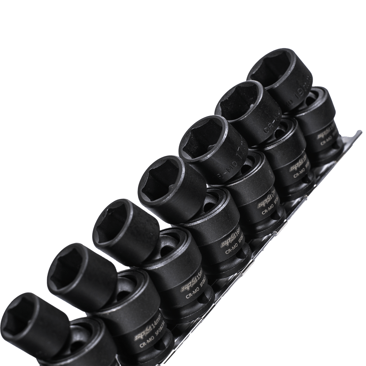 10PC 3/8&quot; DRIVE 6PT METRIC IMPACT SWIVEL SOCKET SET