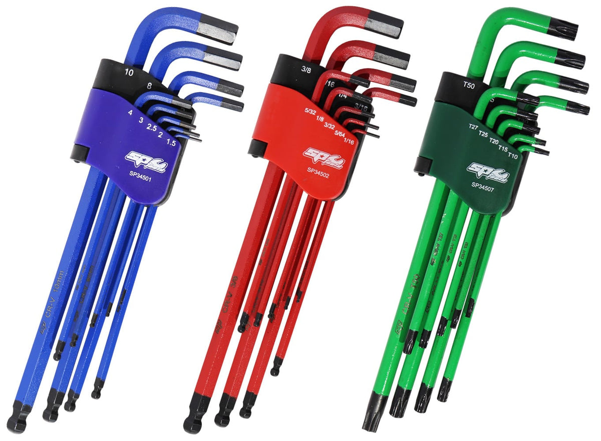 27PC L-SHAPED HEX KEY COMBO SET - METRIC / SAE / TORX®